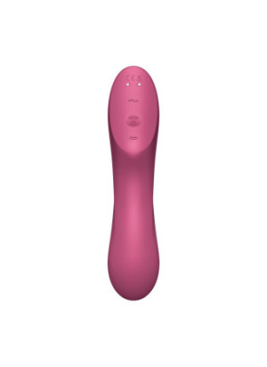 2 en 1 Stimulateur de clitoris et vibromasseur Curvy Trinity 3 rouge Satisfyer - CC597772